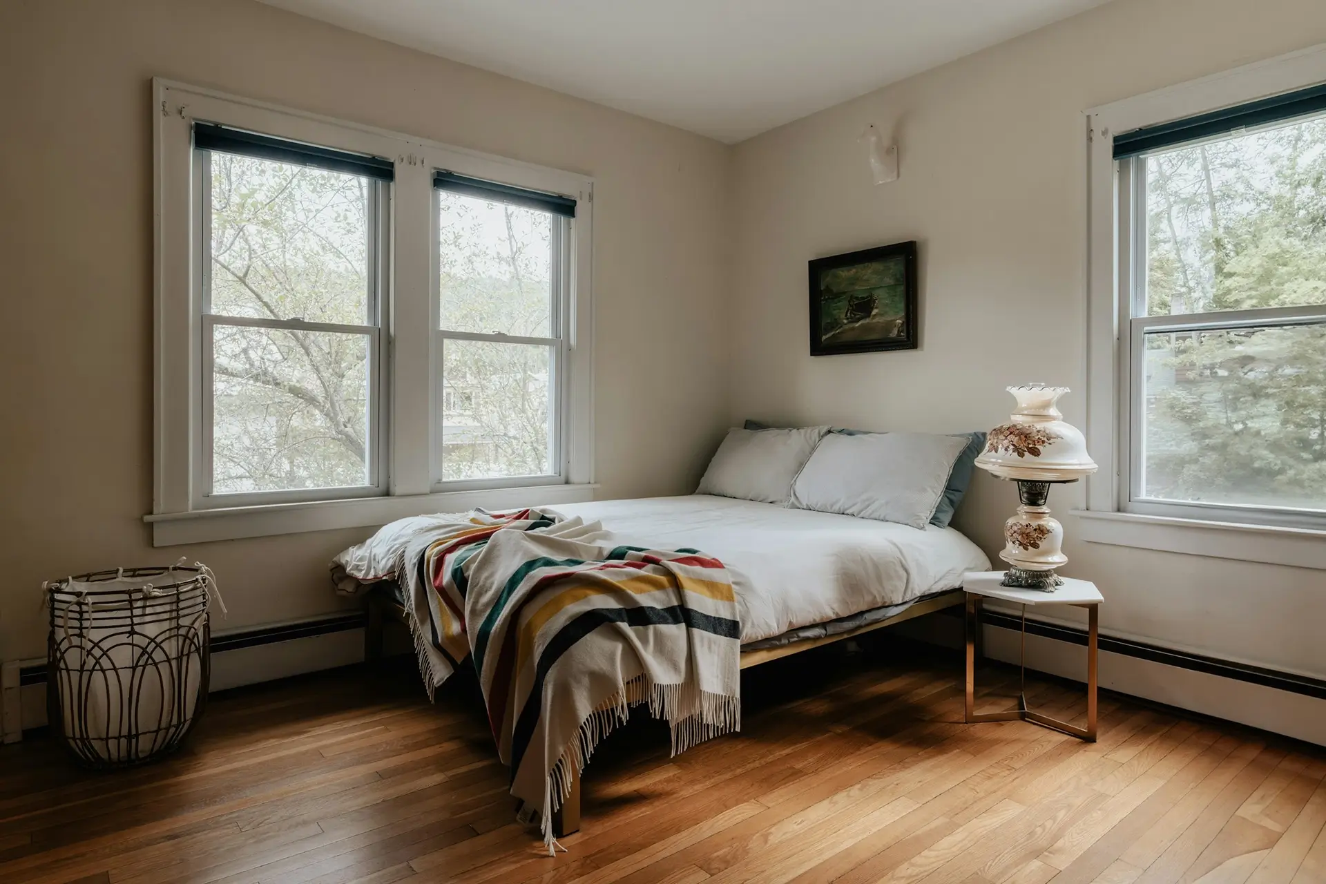 One room moving service in Bedford with moving van and boxes